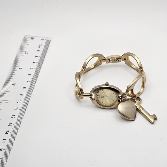 NY&C Charm Bracelet Watch Gold Tone - Picture 3 of 5